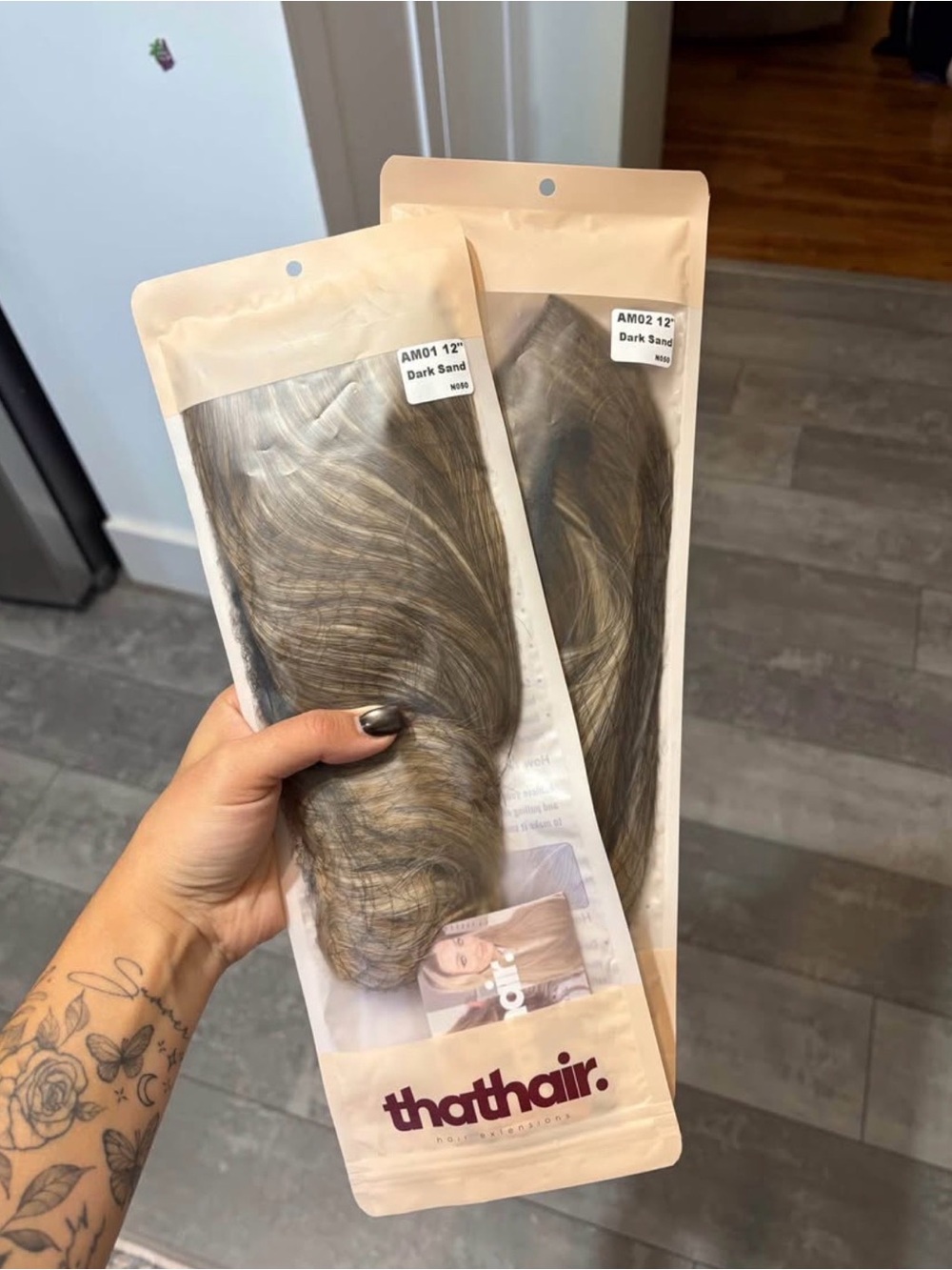 ThatHair Dark Sand 12" Invisible Band Hair Extension